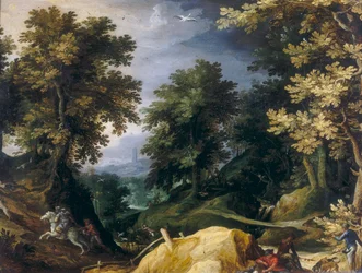 Paysage avec chasse au lièvre